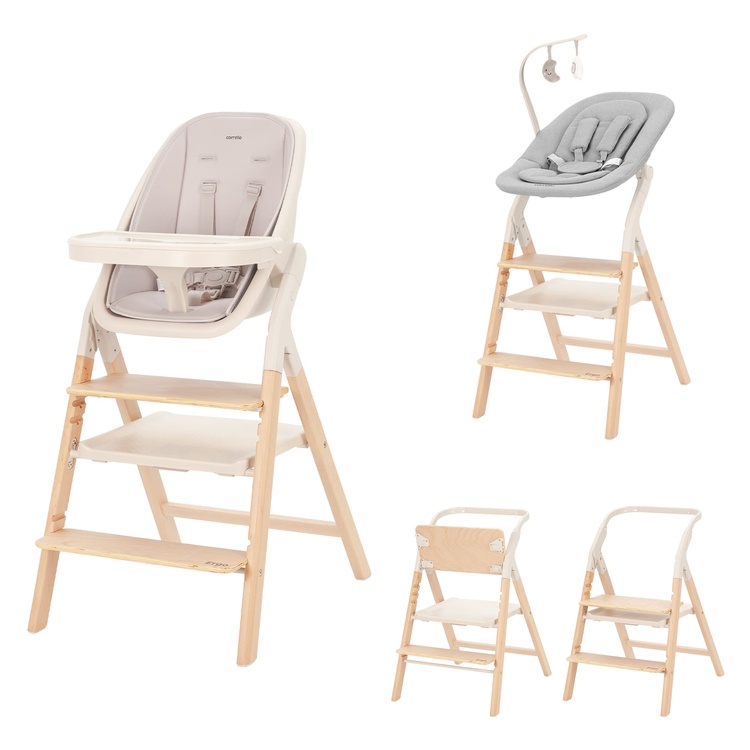 Carrello  ERGO  Sugar Beige multifunkčná stolička na kŕmenie