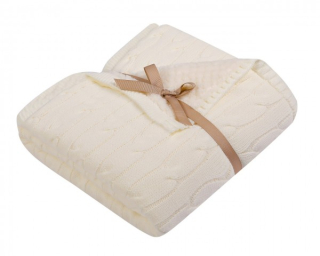 DuetBaby obojtranná deka pletená/Soft béžová